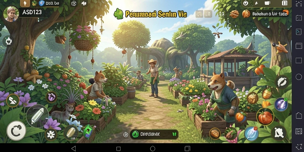 Tampilan gameplay ASD123 yang menampilkan proses bertani yang menyenangkan.