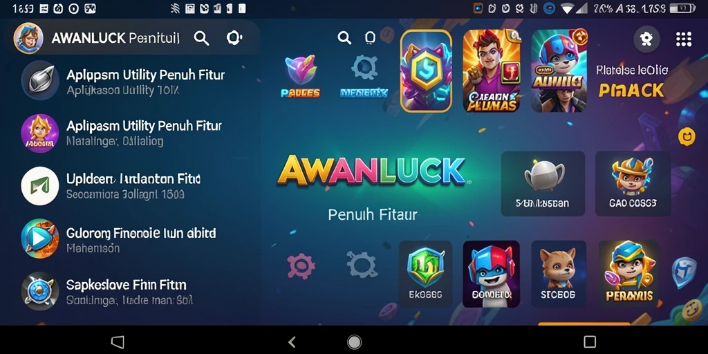 Tampilan antarmuka aplikasi AWANLUCK yang intuitif dan mudah digunakan.