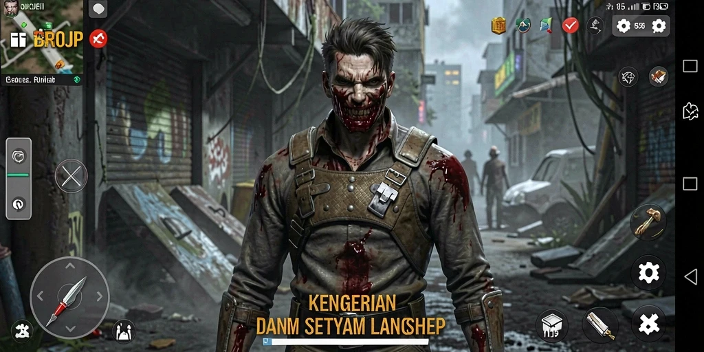 Tampilan gameplay BROJP yang mencekam dan menakutkan.