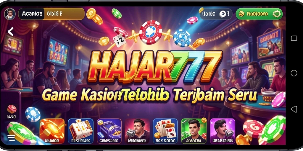 Tampilan gameplay kasino yang memukau di HAJAR777.
