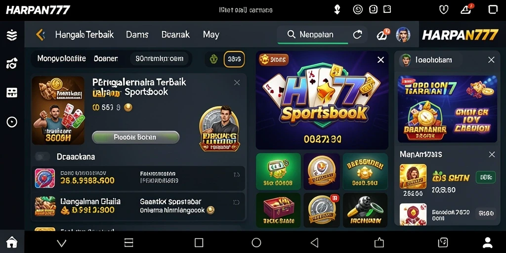 Tampilan gameplay menarik saat bertaruh di HARAPAN777.