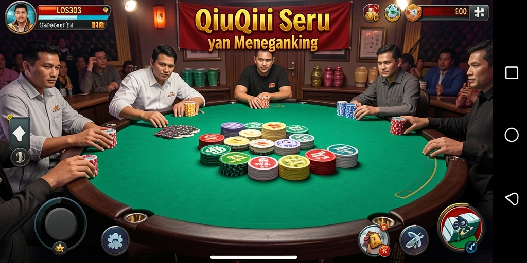 Tampilan gameplay QiuQiu yang mendebarkan di LOS303.