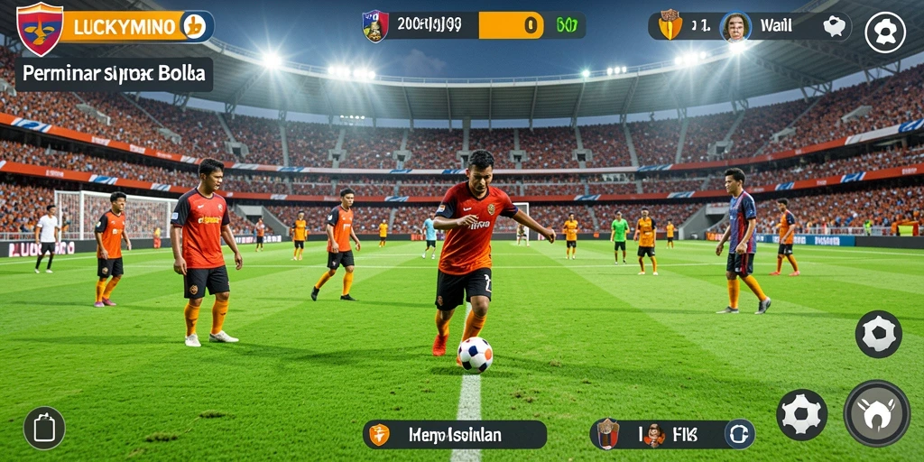 Tampilan gameplay LUCKYMINO yang mengagumkan dan mendebarkan.