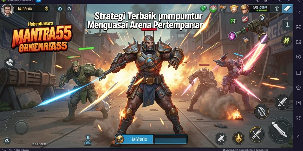 Screenshot menampilkan aksi intens di MANTRA55 saat pemain merencanakan strategi.