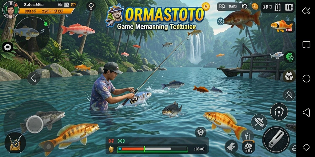 Tangkapan ikan besar di ORMASSTOTO saat gameplay.