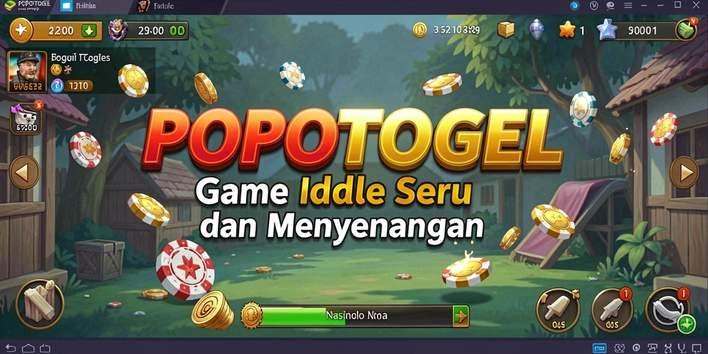 Screenshot gameplay <strong>POPOTOGEL</strong> yang menunjukkan karakter mengumpulkan item.