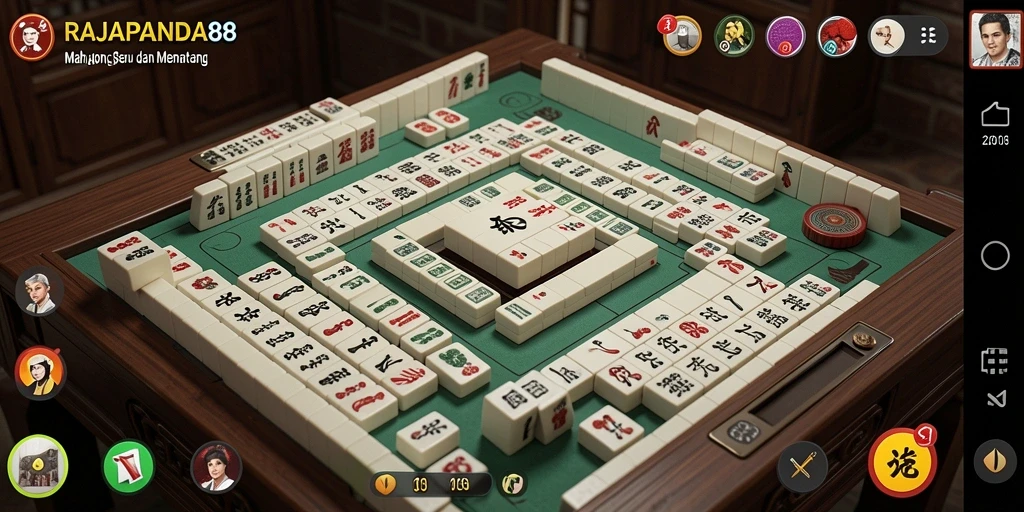 Gameplay seru dan menantang di RAJAPANDA88, permainan Mahjong.