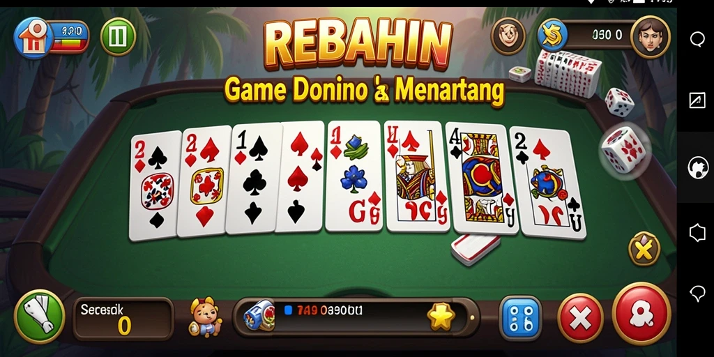 Screenshot gameplay REBAHIN menampilkan keseruan permainan Domino.