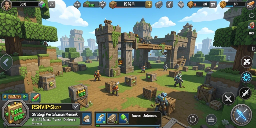 Gameplay RSNVIP6 menampilkan aksi seru Tower Defense yang mendebarkan.
