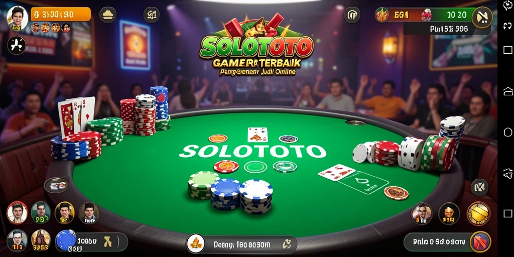 Tampilan game Poker SOLOTOTO dengan gameplay yang seru.