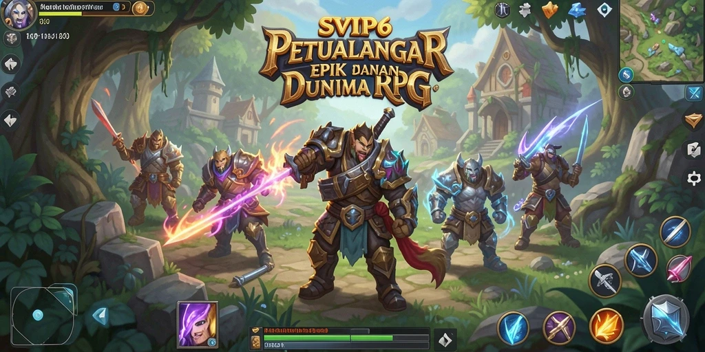 Tangkapan layar gameplay SVIP6 menampilkan pertempuran mendebarkan dan eksplorasi dunia RPG.