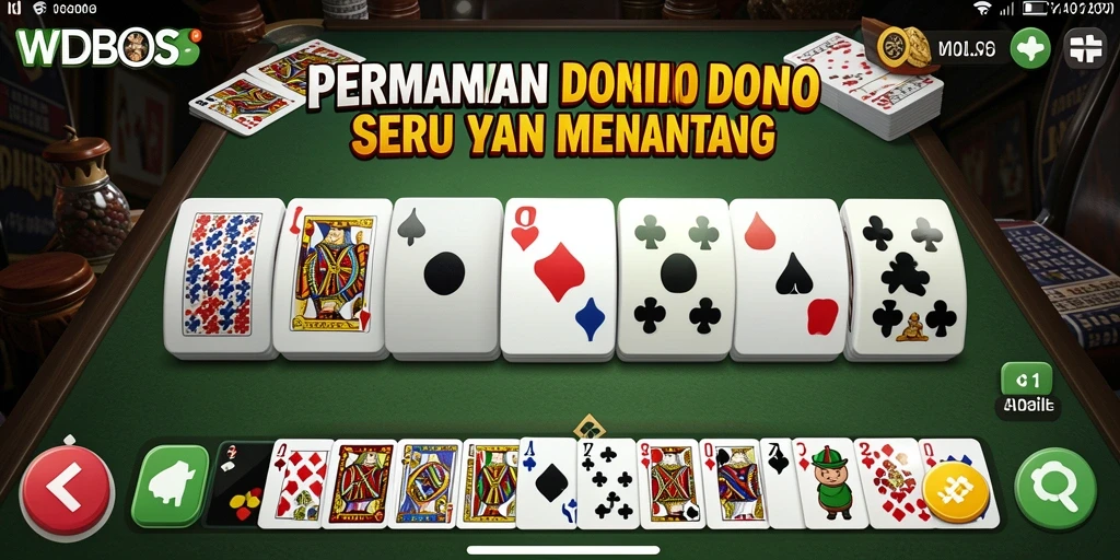 Screenshot gameplay WDBOS menampilkan aksi seru permainan domino.